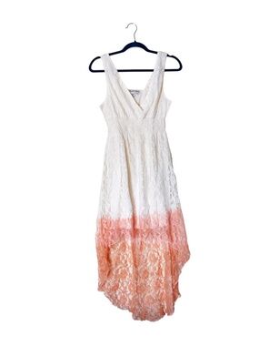 Jessica Taylor Dip Dye Lace High Low Dress